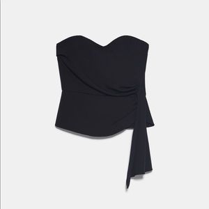 Zara strapless ruched top